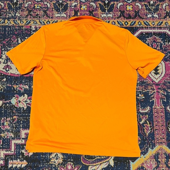 Adidas Short Sleeve Polo Shirt Men's Large Orange - Picture 2 of 2